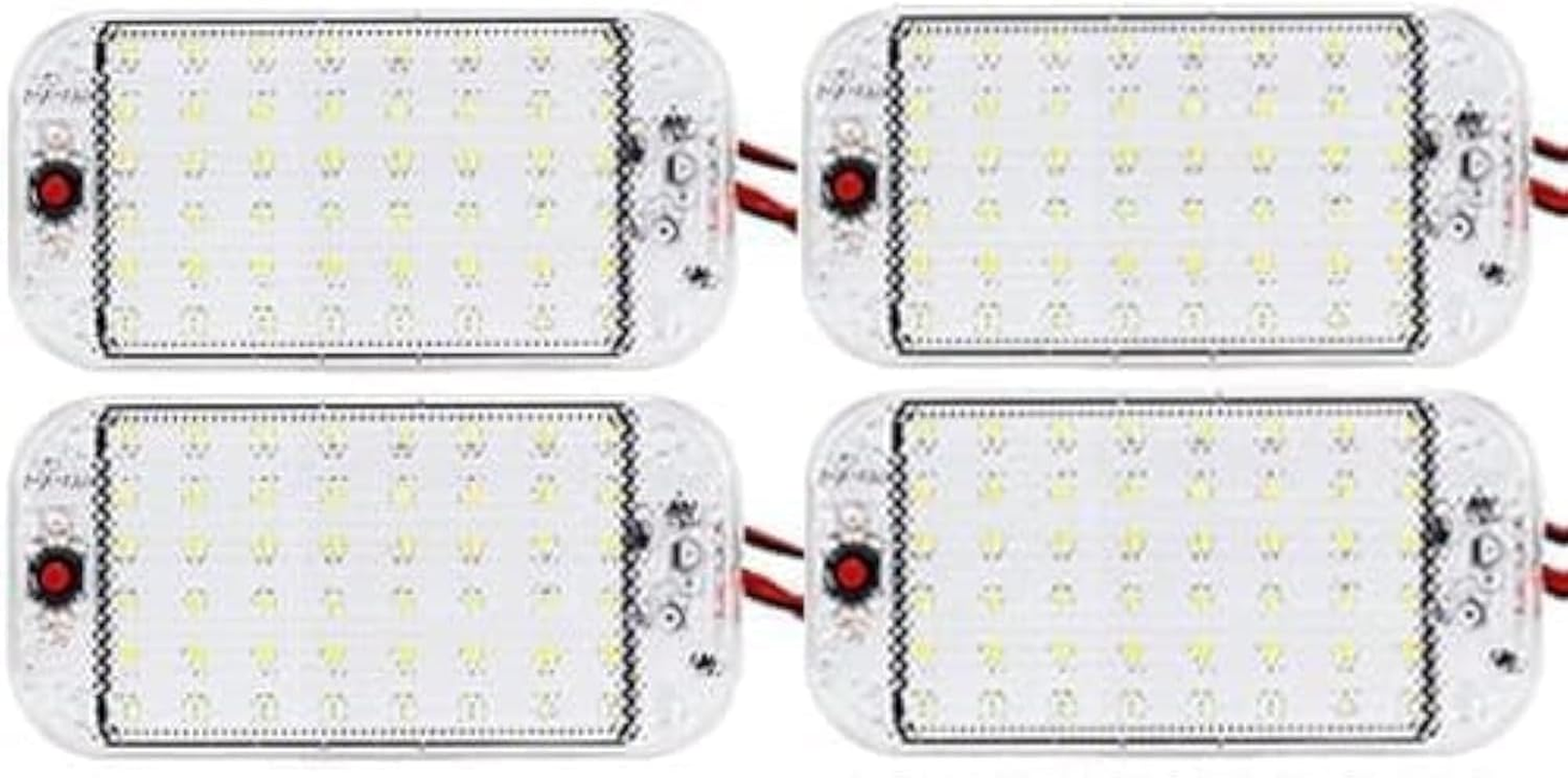 12V LED RV Lights with On/Off Switch - 5W Daylight 500LM, Interior Lighting for RV Van Trailer Camper Boat - Pack of 4