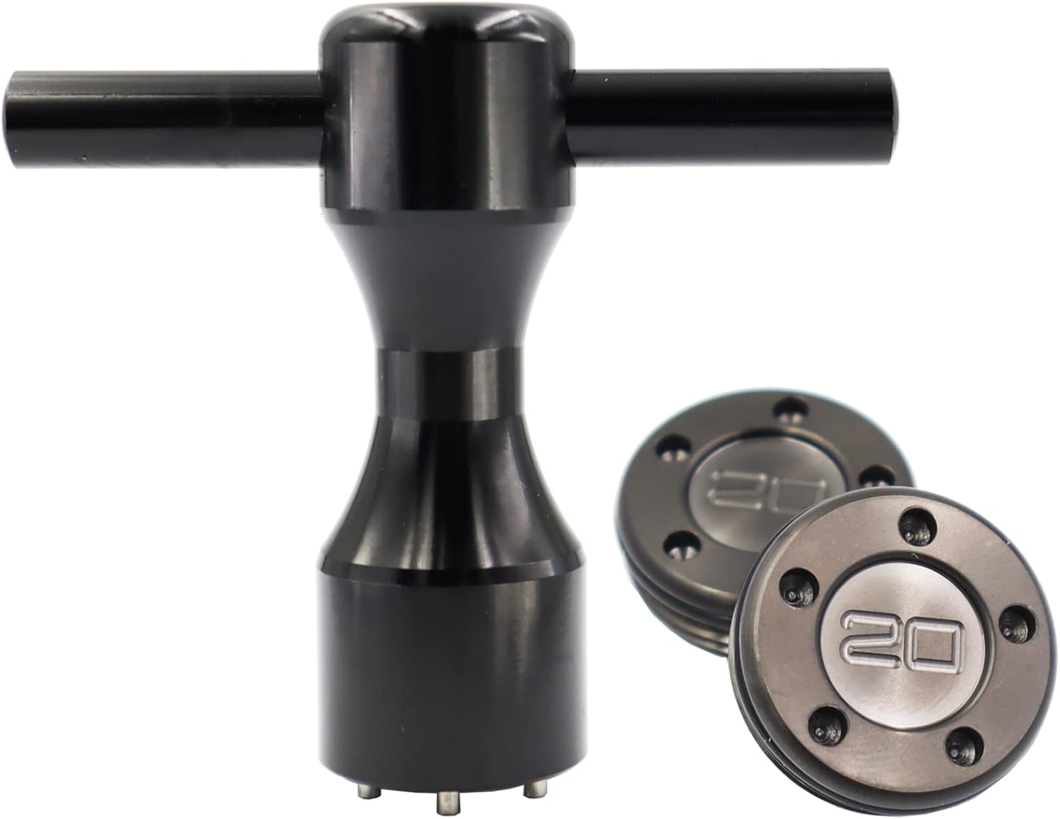 LEZHISNUG 1 Pair 2Pcs 20G Golf Custom Putter Weights with Black Wrench Kit Compatible with Titleist Scotty Cameron Putters; 20G Golf Club Putter Golf Weights Tool image number 1