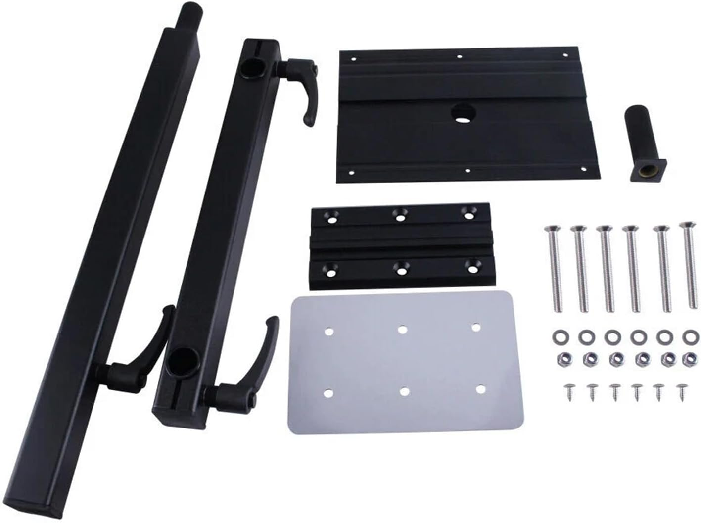 RV Table Leg,Rotatable Folding Height Adjustable Table Leg RV Accessories for Camper Van Camping,Caravan Yacht Workroom,Black image number 3