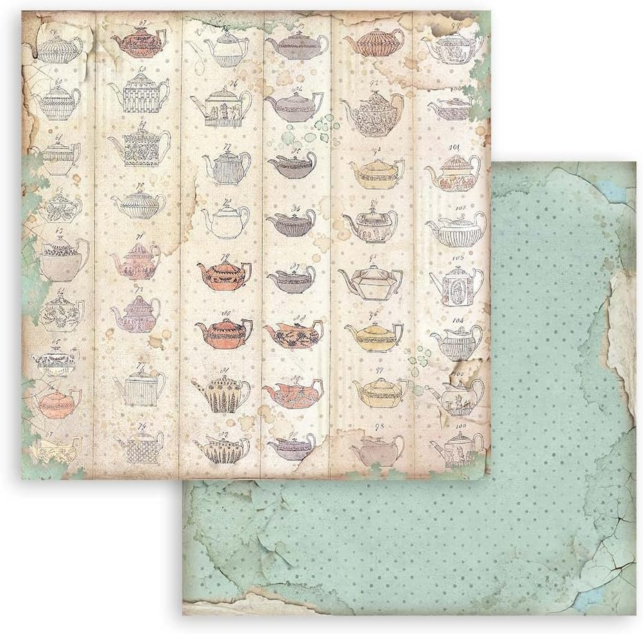 Stamperia Backgrounds Double-Sided Paper Pad 8"X8" 10/Pkg-Alice through the Looking Glass -SBBS46 image number 3