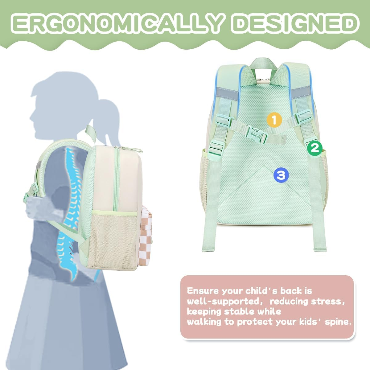 PIG PIG GIRL Toddler Backpack, Preschool Mini Backpack for Small Kids Boys and Girls 1-4 Years Old Kindergarten Small Bookbag image number 4