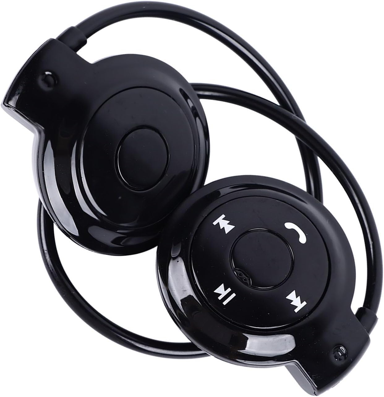 Plyisty over Ear Headphones Wireless Headset with Microphone Foldable Stereo Hifi Sound Black Running image number 3