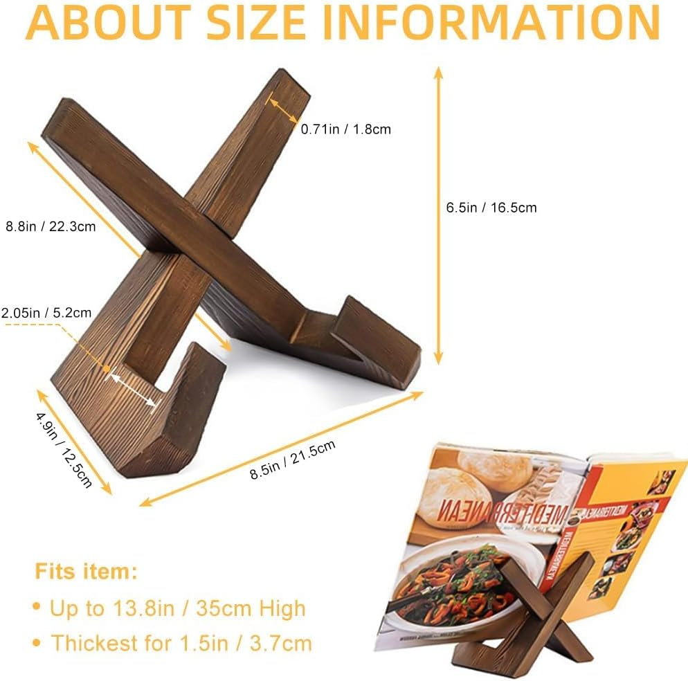 Meafeng 6.5 Inch Wooden Picture Frame Stand, Plate Display Stand, Tabletop Decorative Picture Stand for Display Collection (Wood Color) image number 4