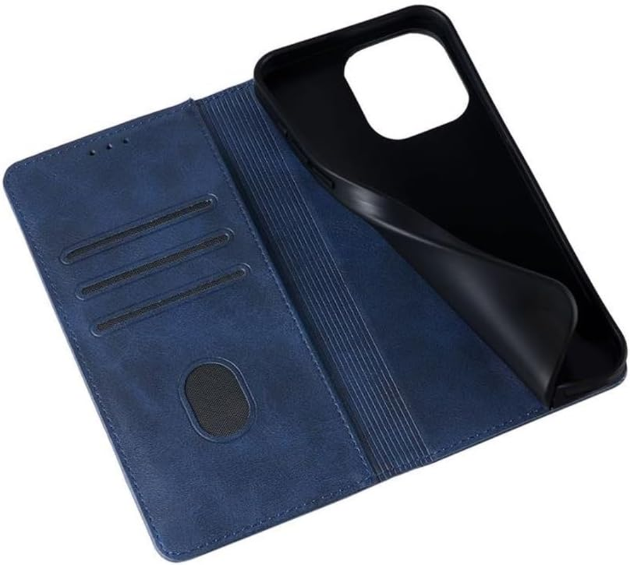 FORZARMOR for Motorola Moto G15 4G (6.72 Inch) Case Wallet Cover PU Leather Pockets Shockproof Magnetic Flip Card Holder (For Moto G15 4G, Blue) image number 4