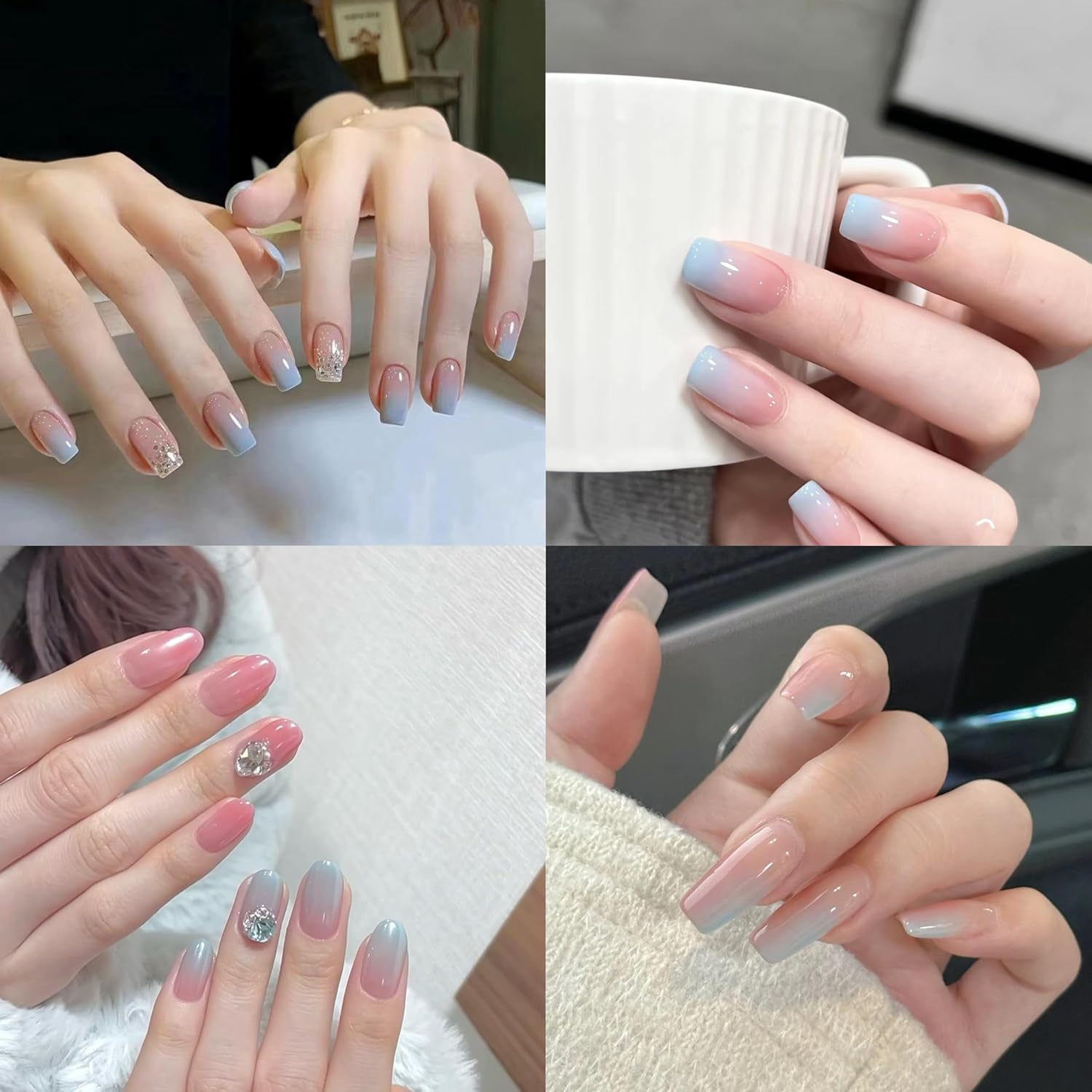 100Pcs Soft Nail Sponges for Ombre, Nail Art Tools, Nail Art Sponges with Grabbing Pen, Nail Art Stir Spoon, Ombre Nail Brushes, Manicure Professional Accessories Supplies image number 4