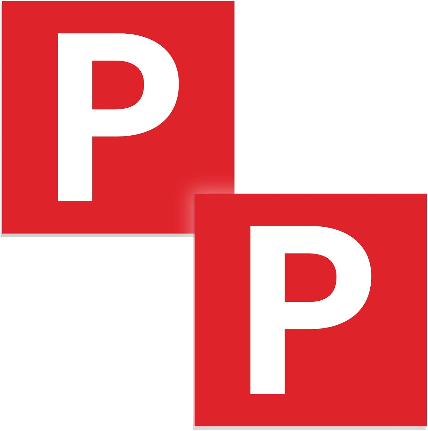 Viiotu 2 Pcs Magnetic Learner Driver Plates,Red Green P and L Plates with Magnetic for Learning Learner Driver Car Licence Australia (Red P)