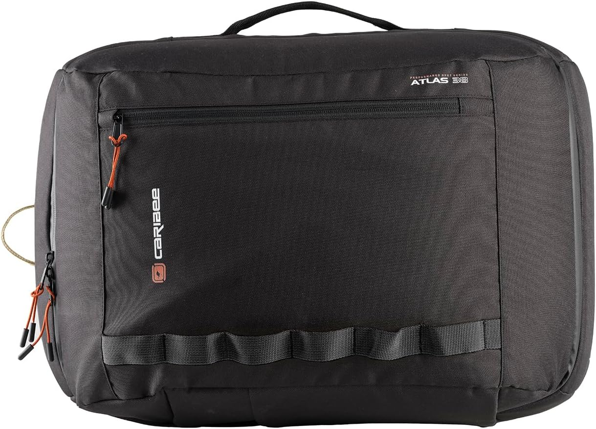 Caribee Atlas RPET Carry-On Backpack, 38 Litre Capacity, Black image number 3