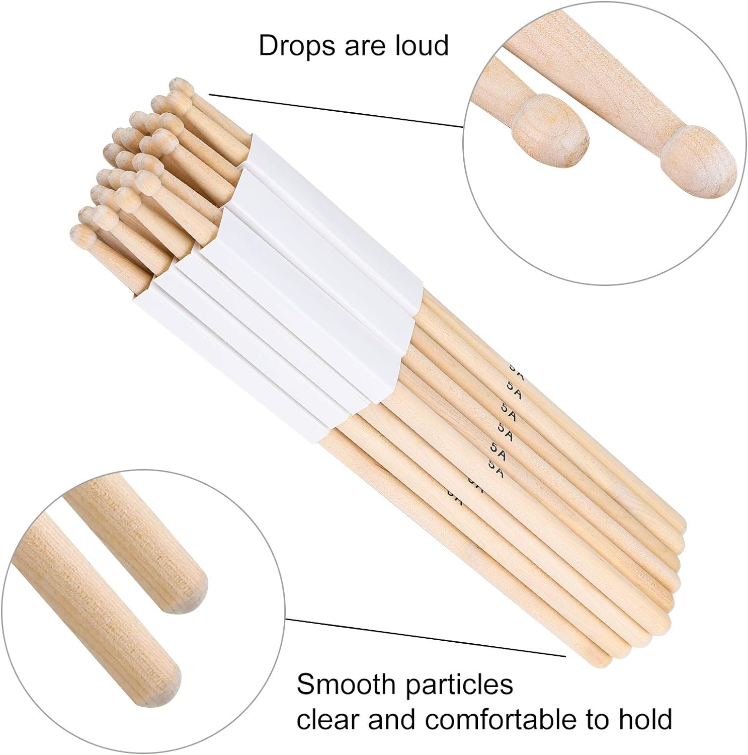 FF Elaine Maple 5B Wood Tip Drumsticks 12 Pairs image number 6