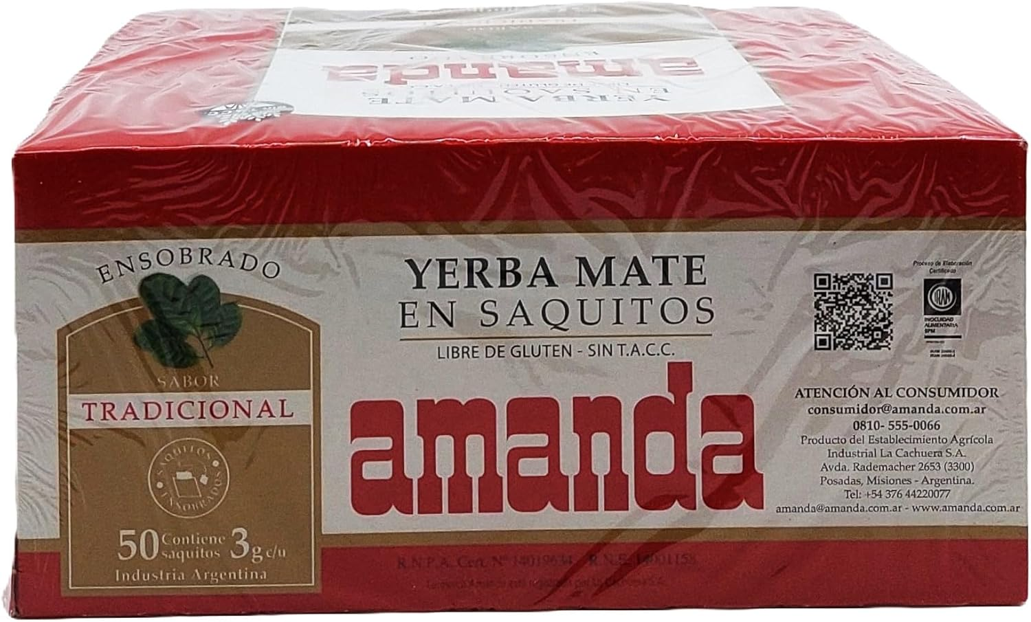 Amanda Yerba Mate Tea Natural Flavour 50 Teabags image number 4