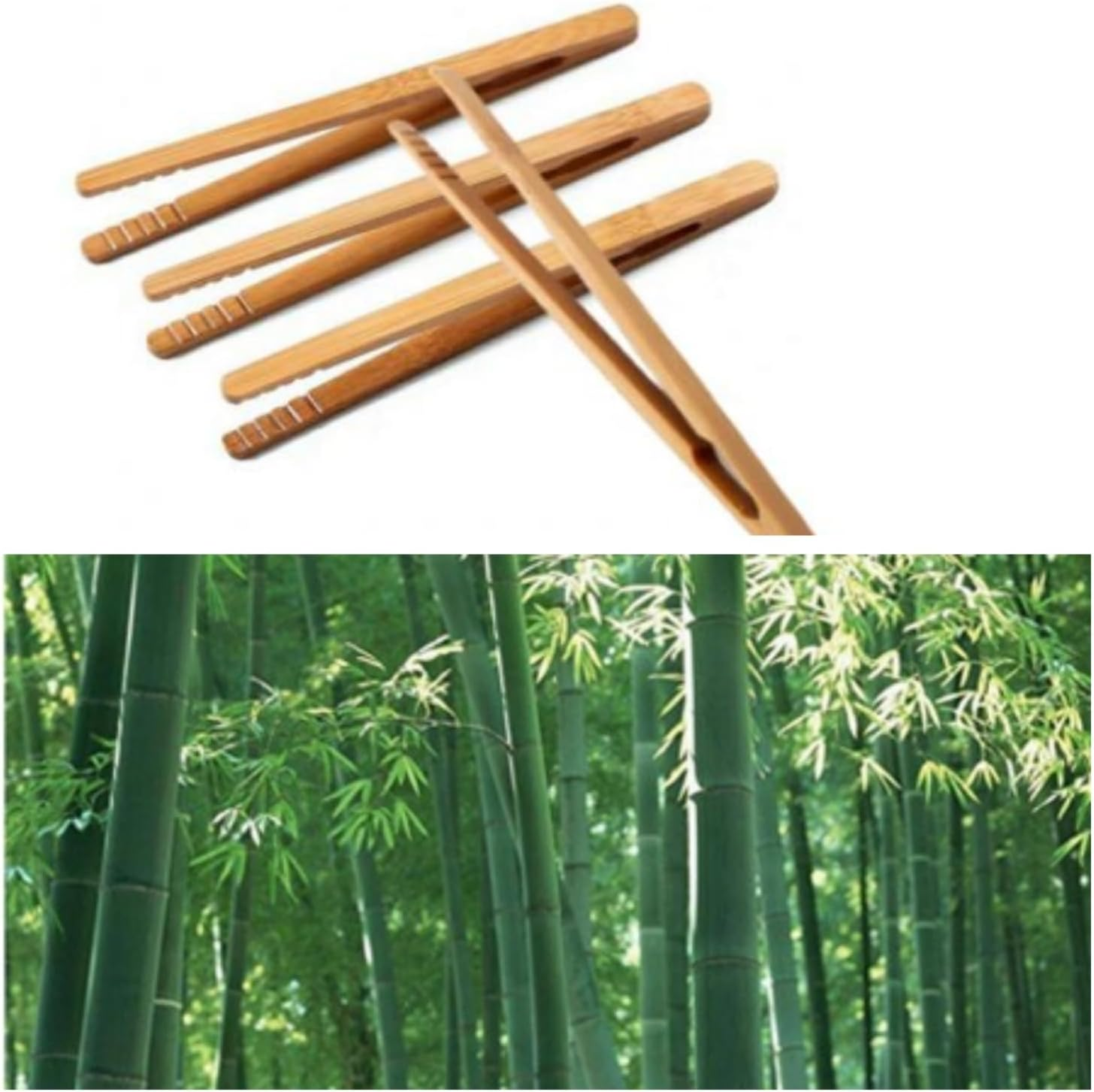 4 Pieces Natural Bamboo Toast Tongs, Reusable Eco-Friendly Toast Tongs with Anti-Slip Design,For Toaster,Fruits, Bread & Pickles, Kitchen Utensil, Salad, Pasta, Grilling, BBQ image number 6