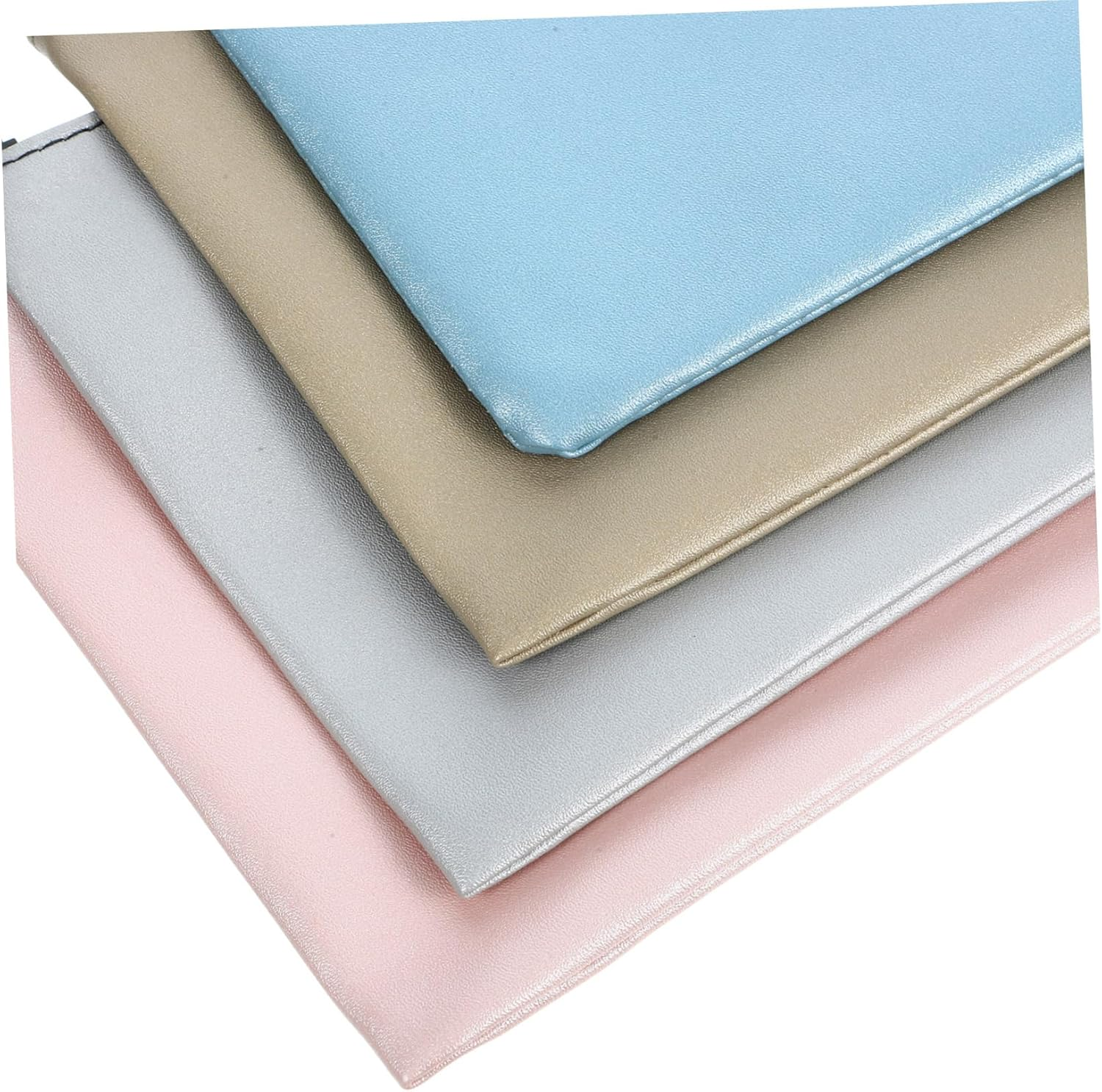 HOUDERCO 4Pcs Cash Pouch with Zipper Stylish PU Organizer for Documents Money Convenient Travel Wallet for Women Multi Purpose Storage for Cards Passports More image number 4