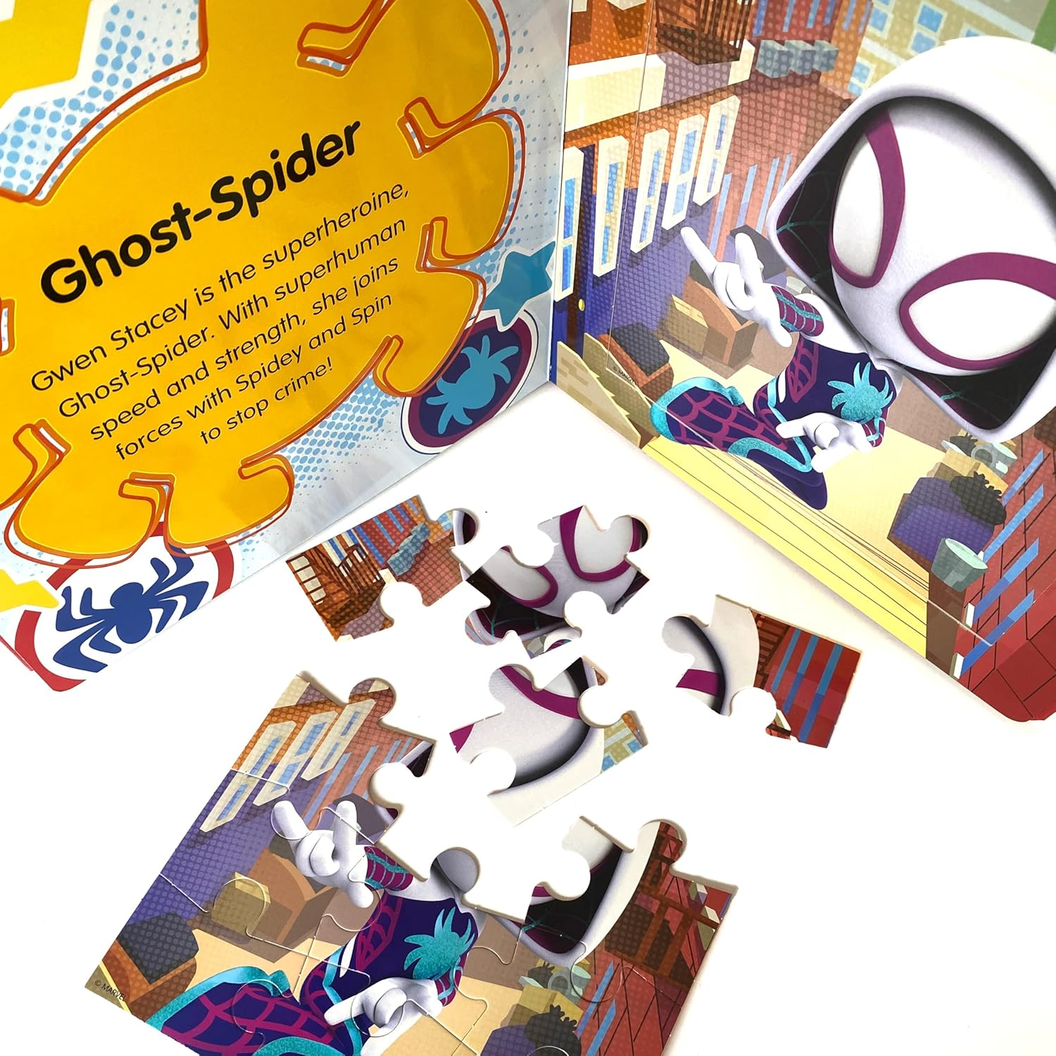 Marvel Spidey and His Amazing Friends My First Puzzle Book - Jigsaw Puzzles for Kids, 10-Page Board Book, 5 Puzzles to Enjoy: Jigsaw Book for Kids Children Toddlers Ages 3+ image number 4
