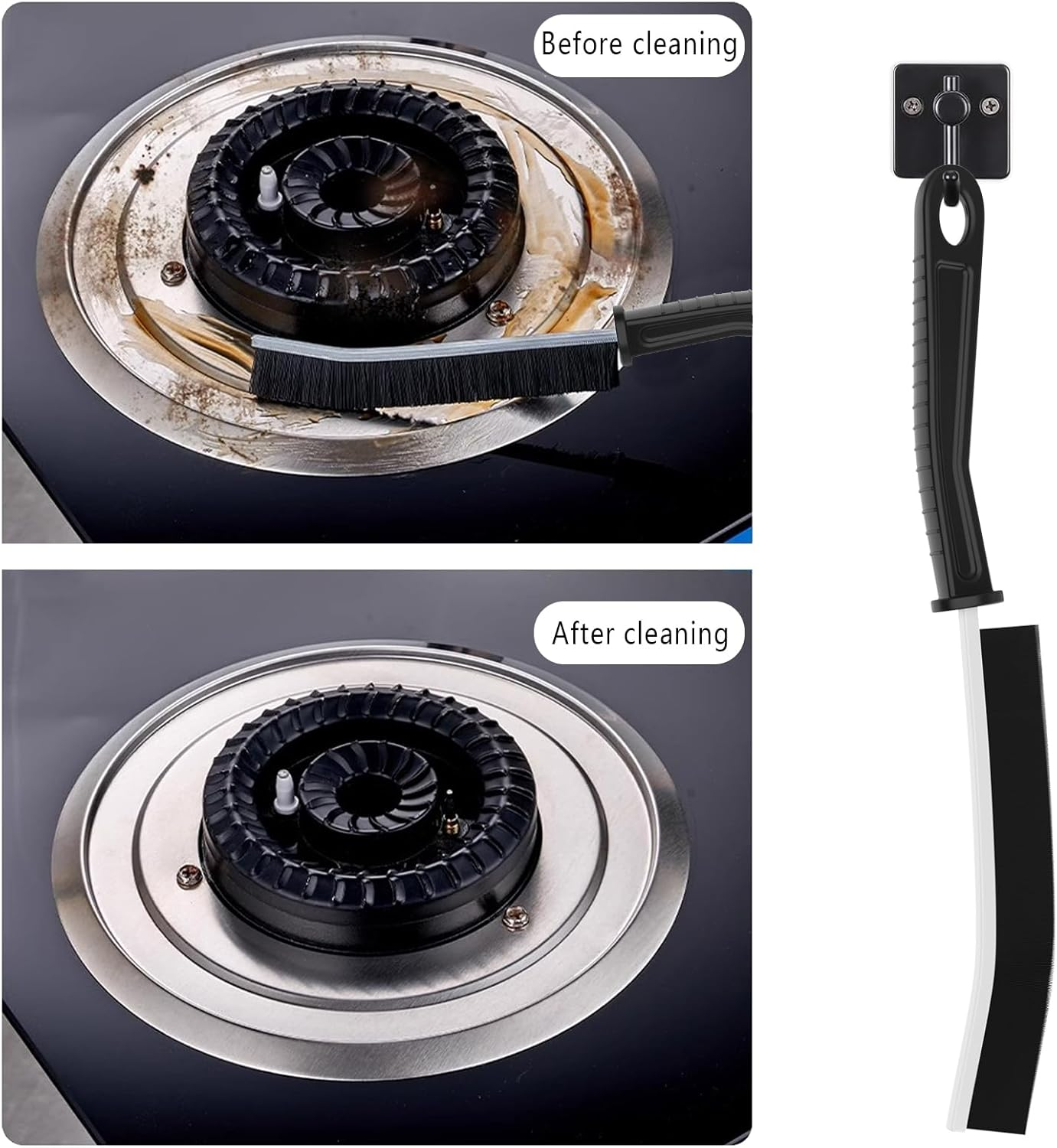 Crevice Cleaning Brush,2 Pcs Bathroom Crevice Gaps Cleaning Brush Groove Crevice Cleaning Tool for Narrow Corners in Home Kitchen Bathroom and Window Hard Bristle Crevice Cleaning Brush UK (2) image number 6