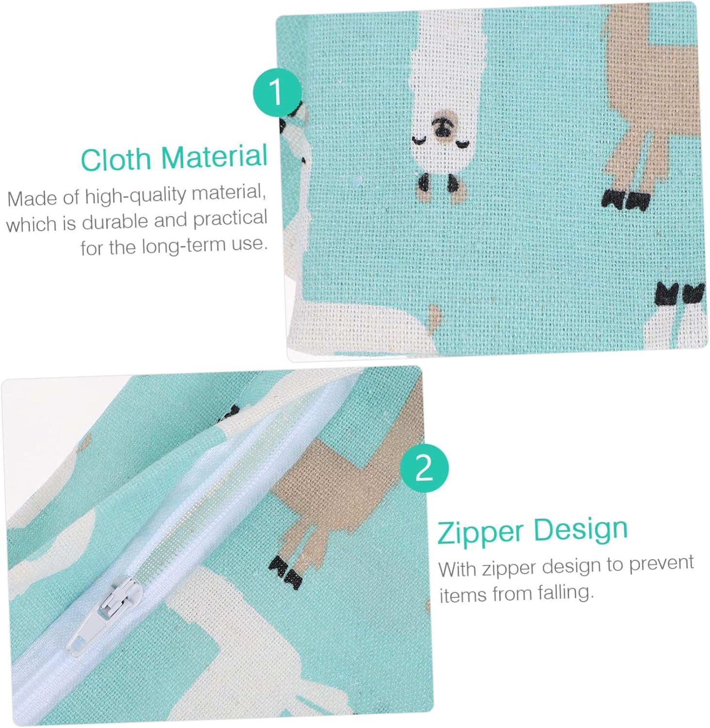 Ifundom 2Pcs Wet Dry Bags for Diapers Breast Pump Parts Stylish and Practical Storage for Pool Travel and Daycare Random Styles Cactus Alpaca image number 4