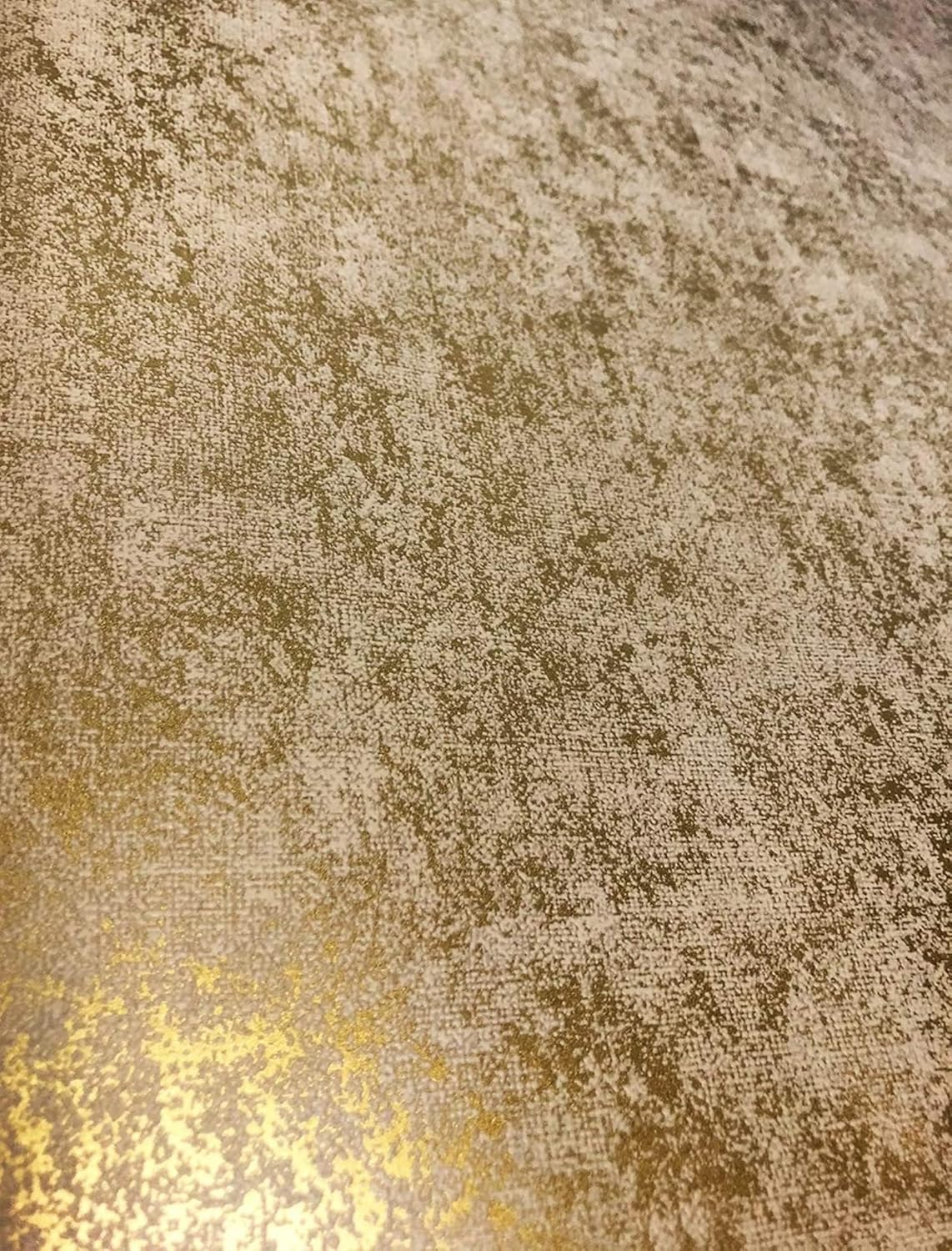 Marburg Tapete Gold Uni Modern Vliestapete Metallic Industrial F&uuml;r Schlafzimmer Wohnzimmer Oder K&uuml;che 10.05M X 0.53M Made in Germany