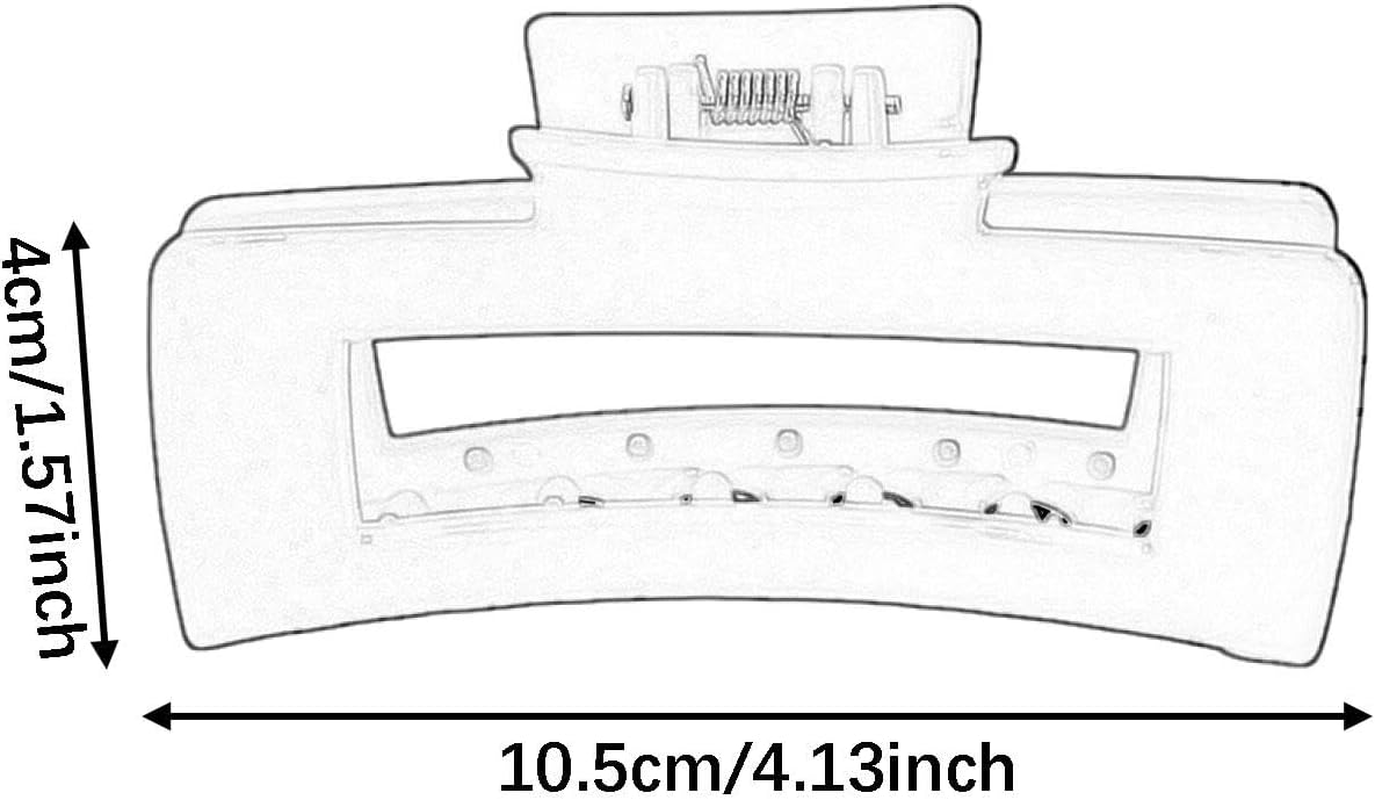 Frediuo Large Hair Claw Clip Non Slip Hair Clip, Red - Red image number 5