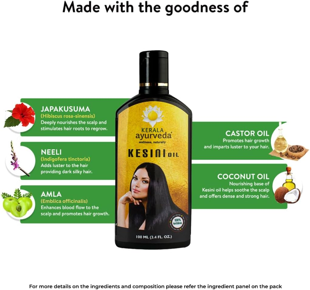 Kesini Hair Oil 100Ml for Thicker Longer Healthier Black & Rich Hair Ship from UK image number 3