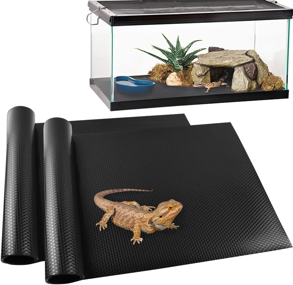 TCYPUHL Reptile Carpet, Reptile Mat, Bearded Dragon, Leopard Gecko Substrate,Bearded Dragon Tank Flooring Grey