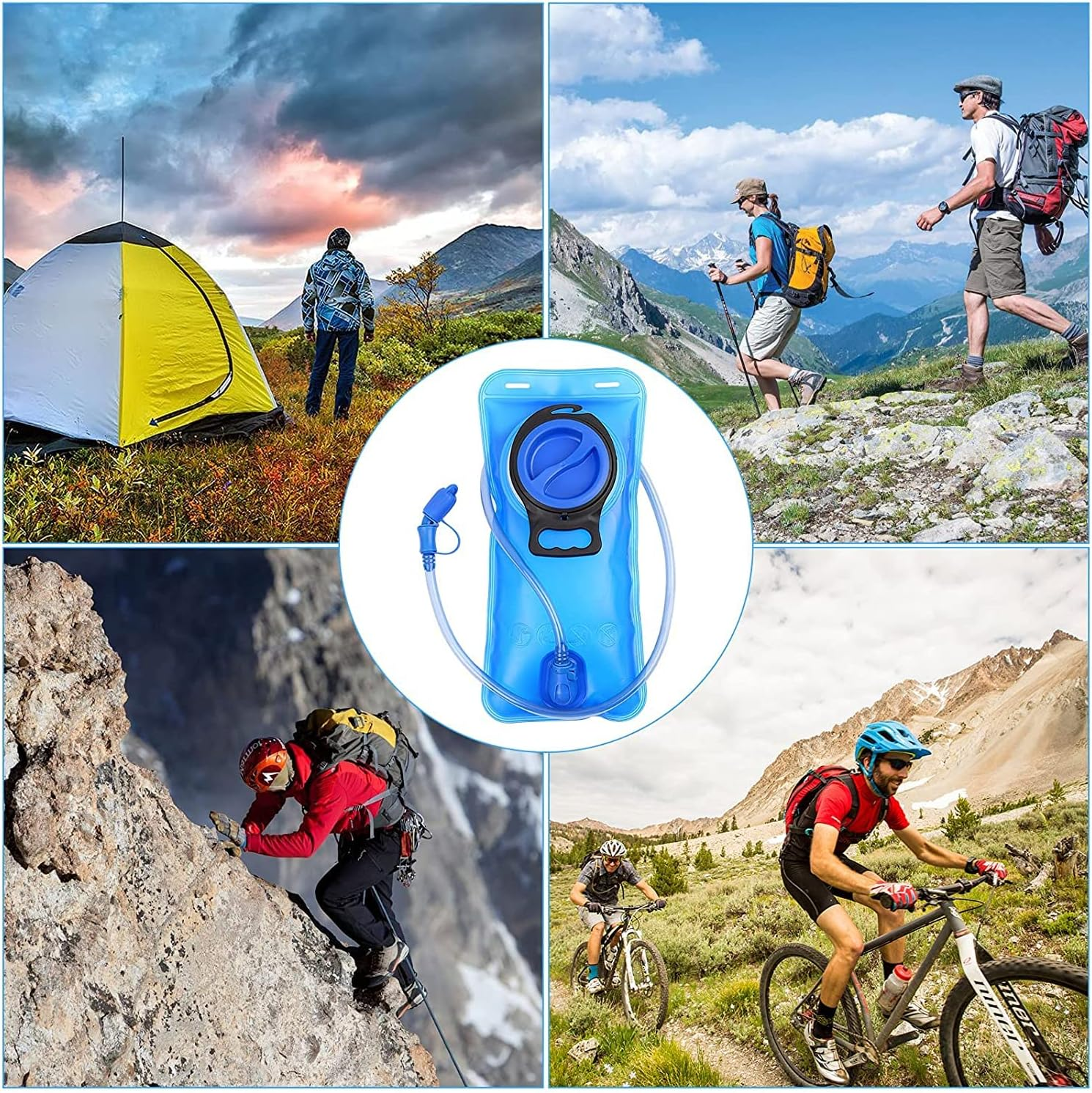 Hydration Bladder, 3 L 2 L 1.5 L Water Bladder BPA Free, Leak Proof Water Reservoir for Hiking, Camping, Backpacking and Biking image number 5
