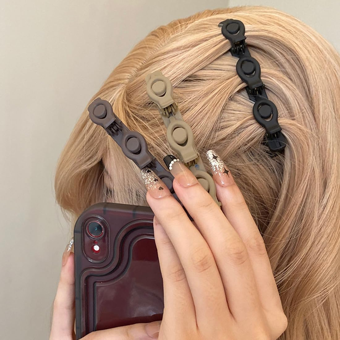 6 X Double Layer Hair Clips, Braided Hair Clips, Hair Clips, Women'S Elegant Hair Styling Clips, Hair Clip, Hair Clips image number 3