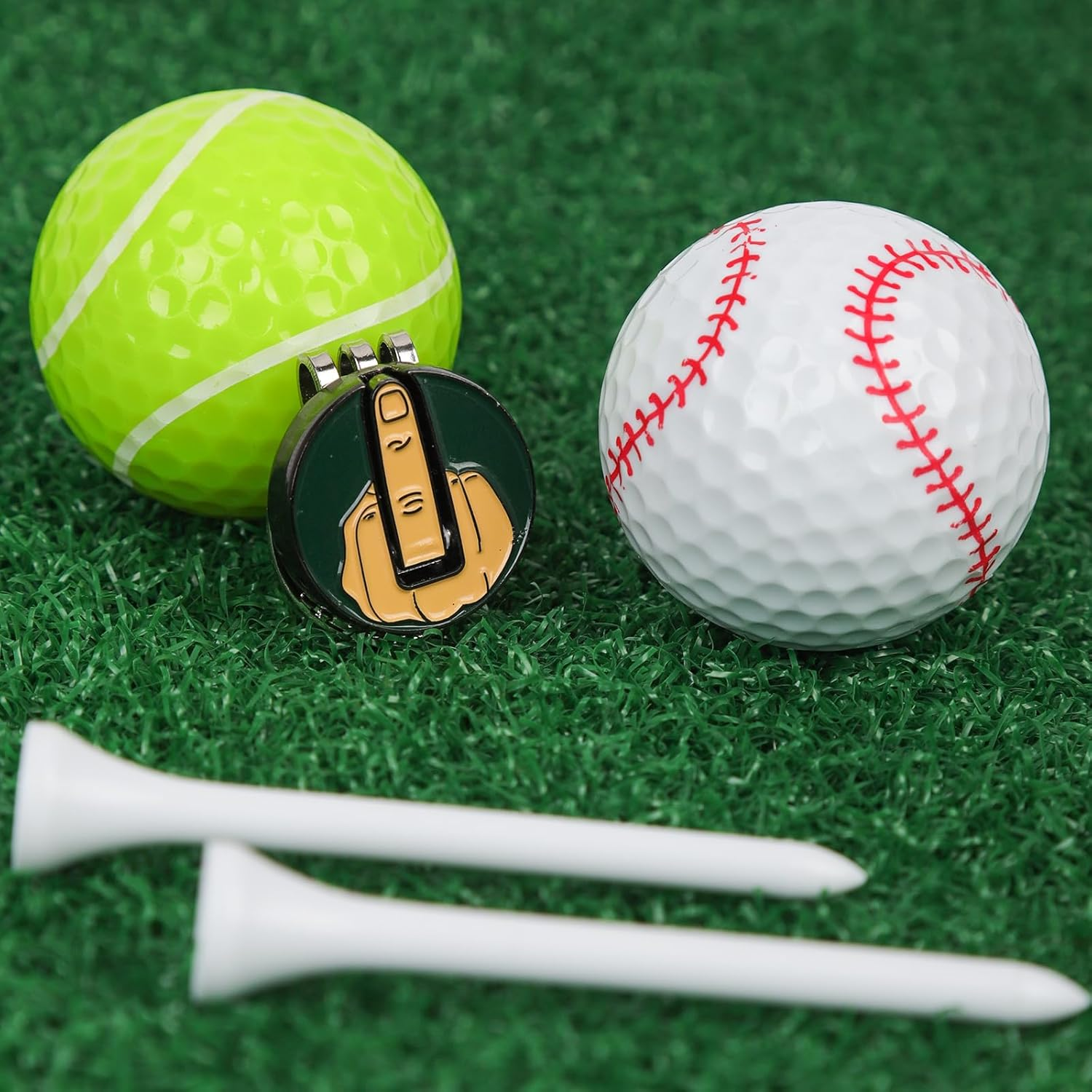 Lasuroa Magnetic Golf Hat Clip, Golf Ball Marker Hat Clip Funny Golf Ball Marker with Three-Tooth Cap Clip Magnet Golf Accessories Gifts for Golf Enthusiast image number 5