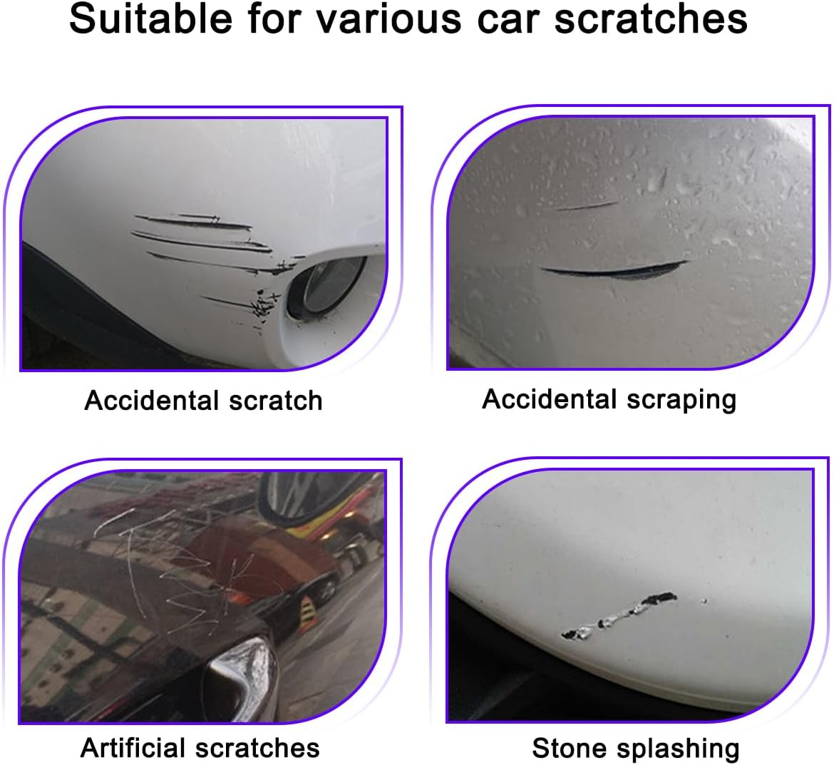 2Pack Touch up Paint for Cars, Quick and Easy Vehicle Scratch Repair Paint Fill Pen, Effective Automotive Rim Scratch Removing Gloss Accessories, Universal for SUV, Truck, Rv（Black） image number 3