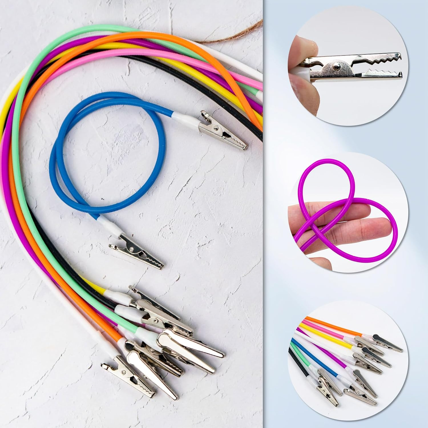 8Pcs Bib Clips Dental Metal Napkin Holder Clip Colorful Silicone Dentist Bib Holder Clip for Napkin,Bib,Face Mask (Multicolor Series) image number 1