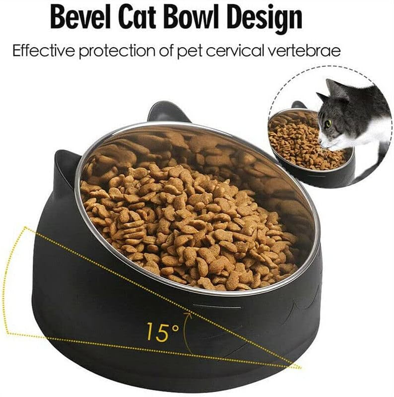 AIMALL Pet Dog Cat Food Bowl Raised No Slip Stainless Steel Tilted Water Food Feeder - Non-Slip & Bpa-Free for Healthy Feeding - Green image number 5
