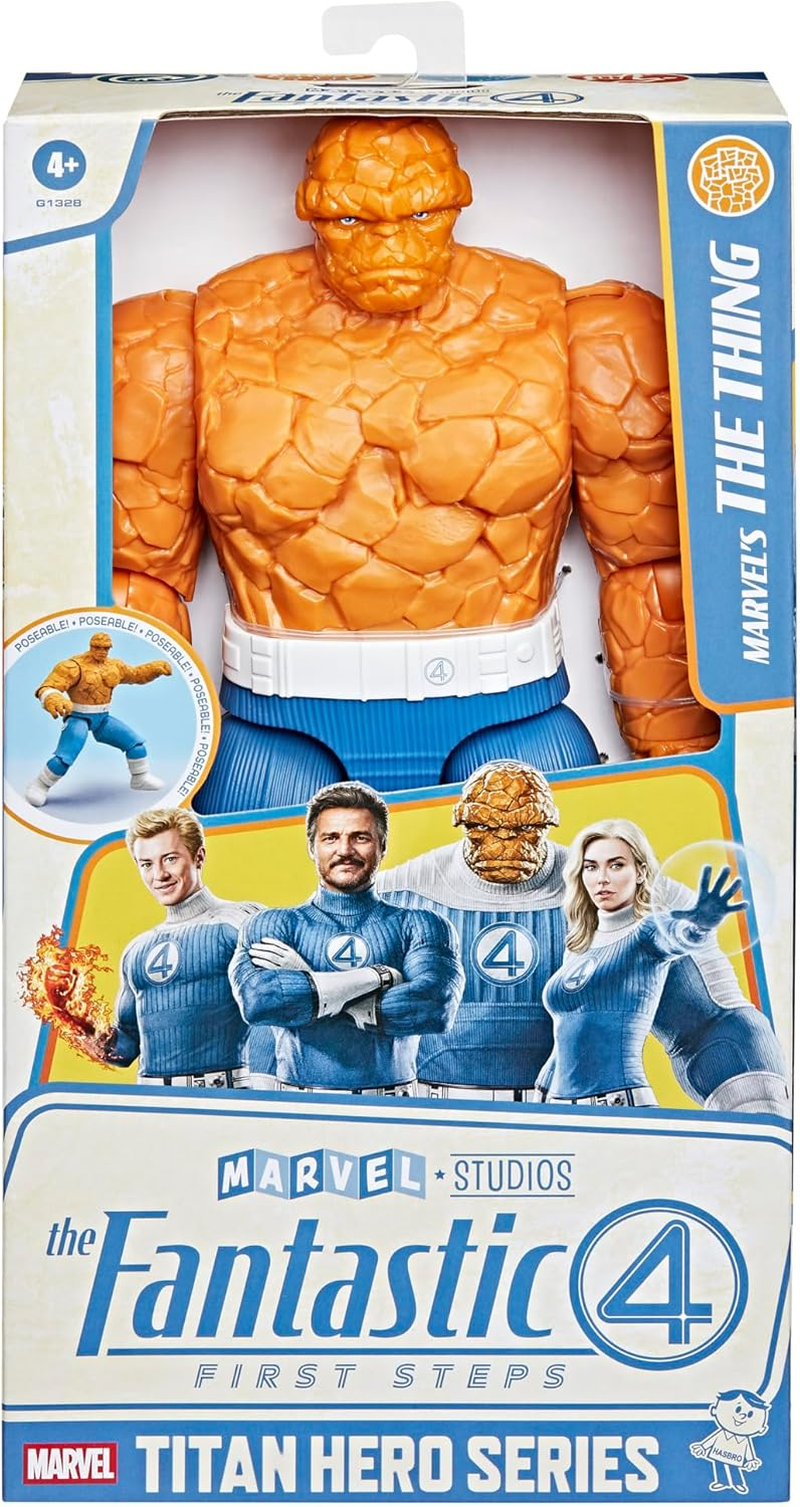 Marvel Studios Titan Hero Series the Fantastic Four: First Steps Marvel&rsquo;S the Thing Action Figure, 12-Inch-Scale (30 Cm) Super Hero Figures & Toys, 4+