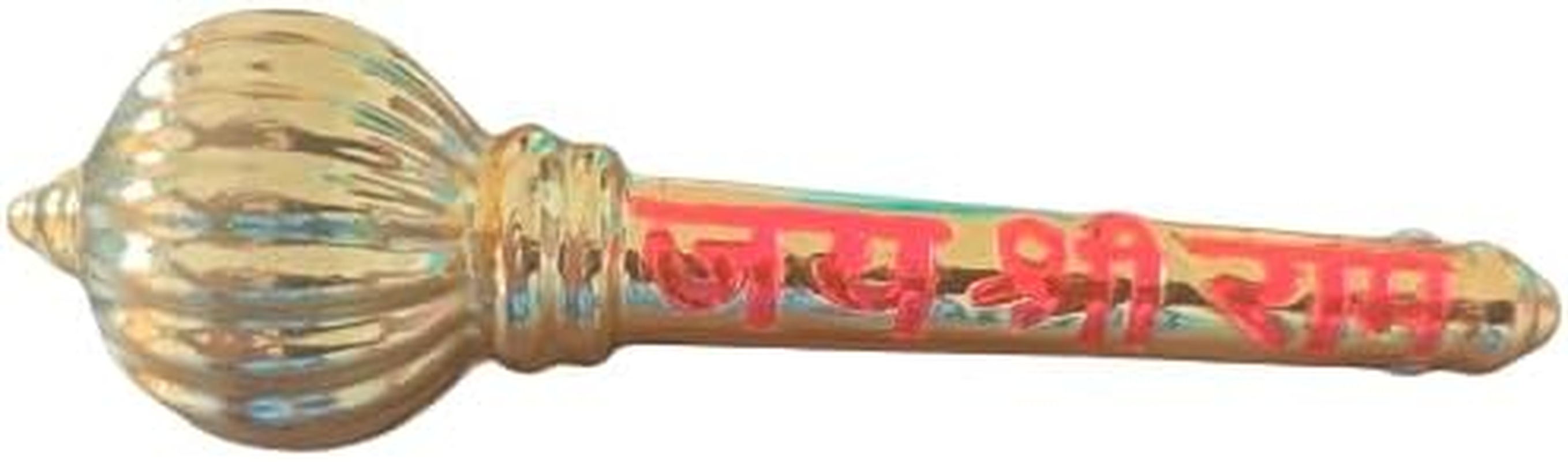 Generic Hanuman Ji Gada Brass Gold Plated/Hanuman Sota Decorative Showpiece - 12 Cm (Brass, Gold), HYRUMGA5666 image number 2