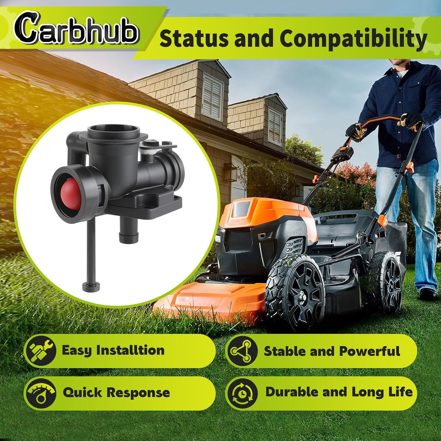 Carbhub 795477 Carburetor for 795469 795469 794147 498809 497619 795475 790206 790218 699660 794161 498811 Carburetor with 698369 Air Filter image number 6