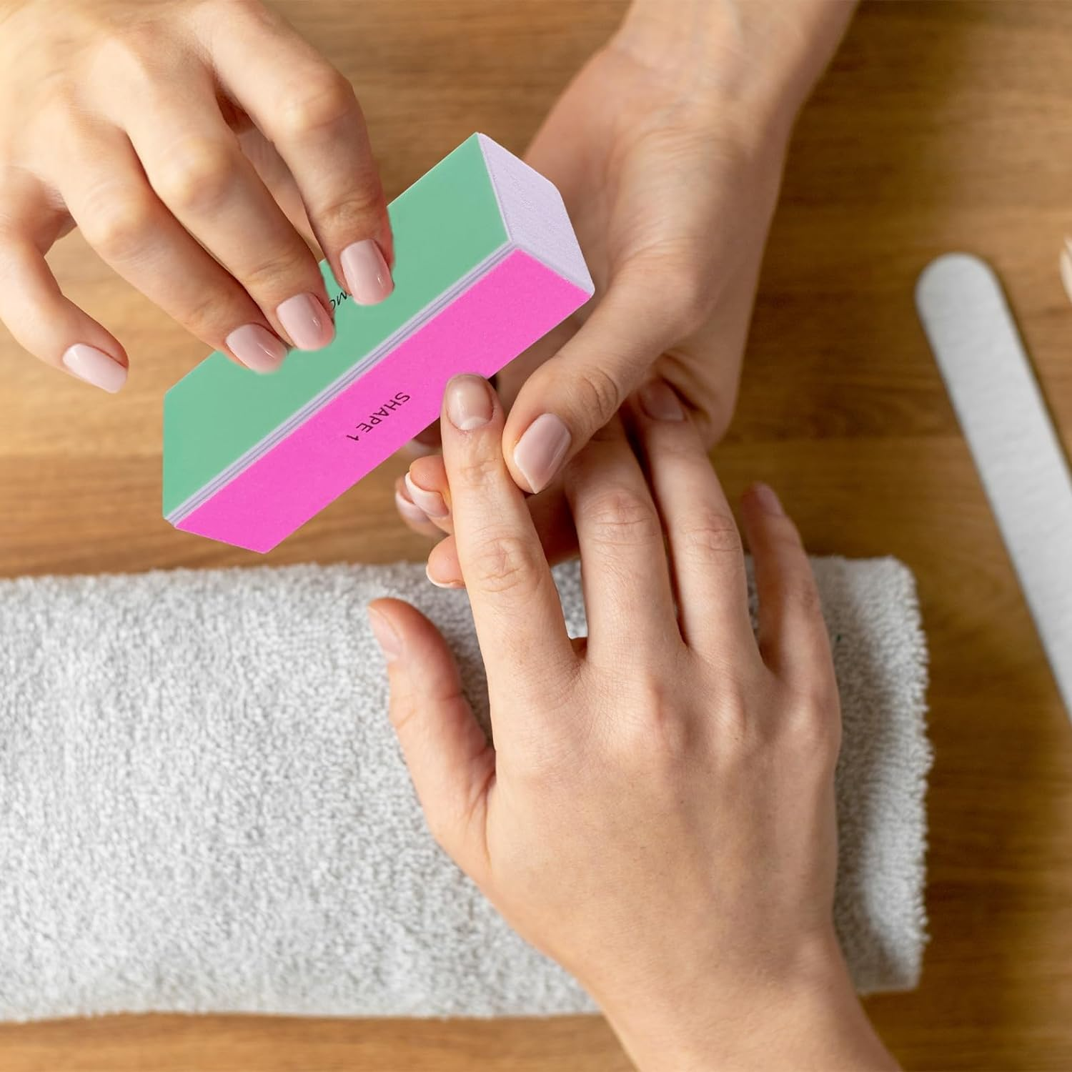 4 Way Nail Buffer Block (10 Pcs), Nail Shine Buffers Blocks Files for Natural and Acrylic Nails Smoother Buffing Block Polisher Fingernail File Buffer 120/240/600/3000 Grit for Buffing Shinning image number 2