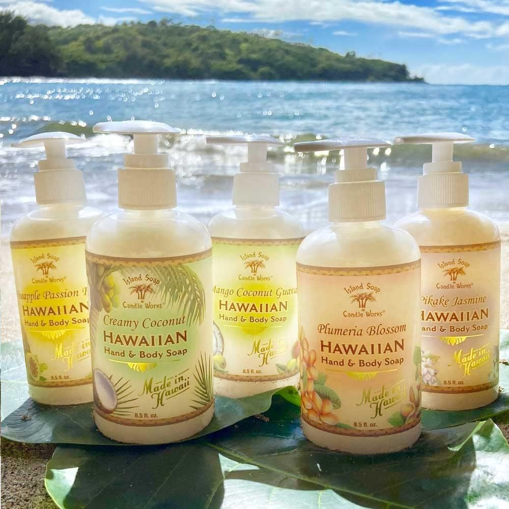 Island Soap & Candle Works Hawaiian Hand and Body Soap Mango Coconut Guava image number 2