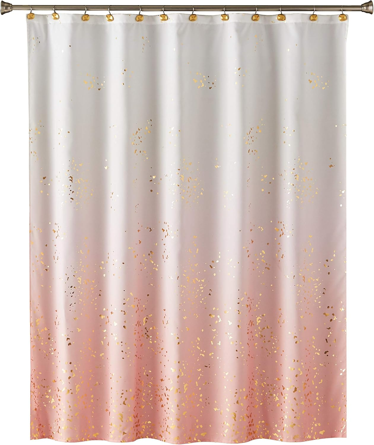 SKL Home by Saturday Knight Ltd. Splatter Fabric Shower Curtain, Pink image number 5