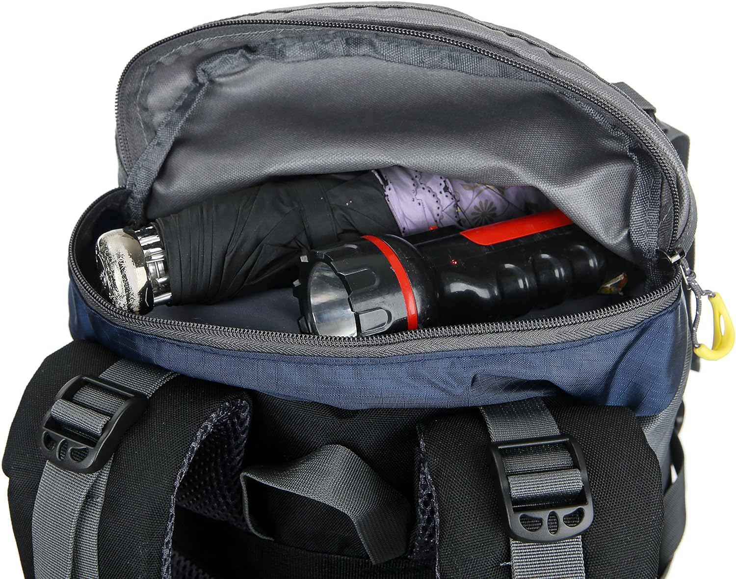 Wonenice 50L(45+5) Waterproof Hiking Backpack - Outdoor Sport Daypack with Rain Cover - Army Green image number 5