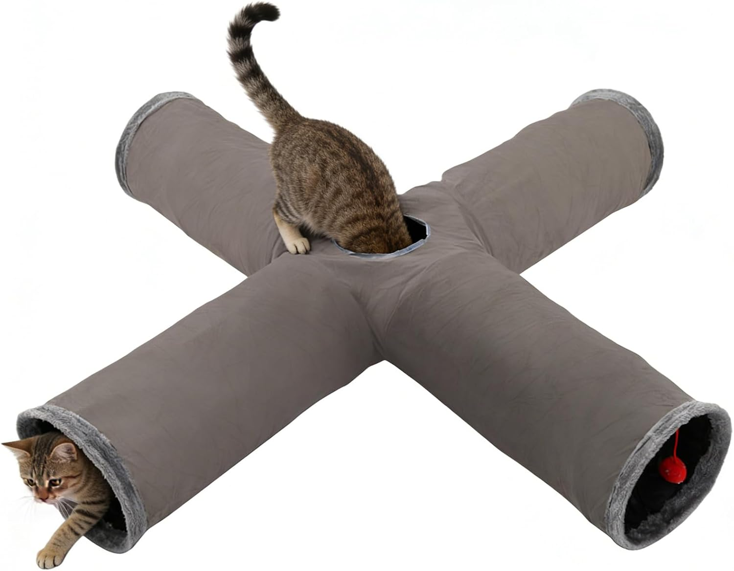 Cat Tunnel Bed - Interactive Foldable Maze Toy | Flexible Maze for Indoor Cats,For Kitten Pet Christmas Halloween Birthday Party