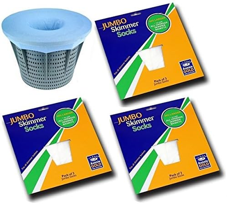 Skimmer Socks Mega Aussie Gold - Extra Large 5 Filter Socks Pack - Filter Saver