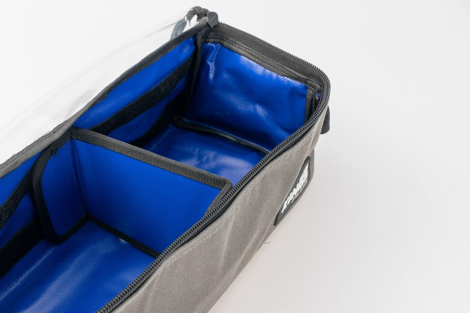 Kings plus Clear Top Canvas Bag - Small | Clear PVC Lid with SBS Zippers | 370GSM Grey Canvas image number 6