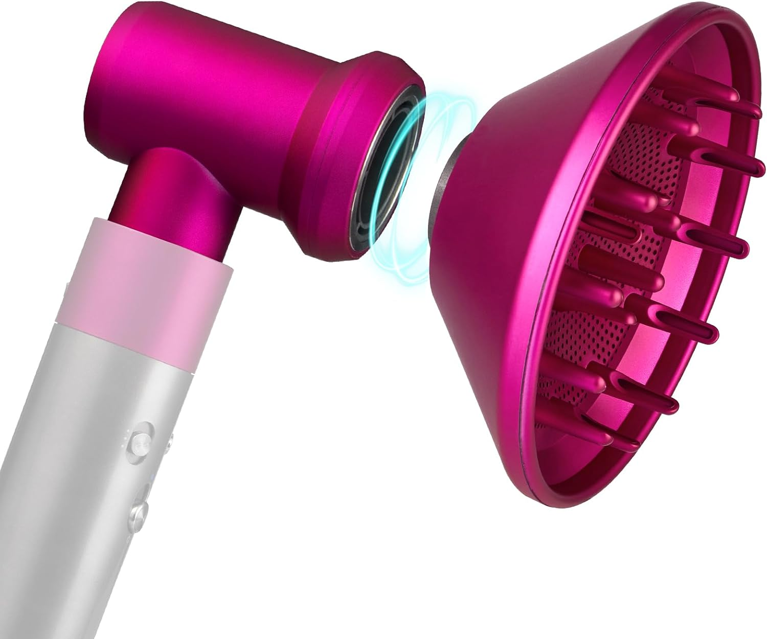 Upgraded Adaptor and Diffuser Replacement for Dyson Airwrap Attachments, Use the Diffuser Attachment Replacement for Dyson Airwrap to Shape Hair in Variety of Styles (Rose)
