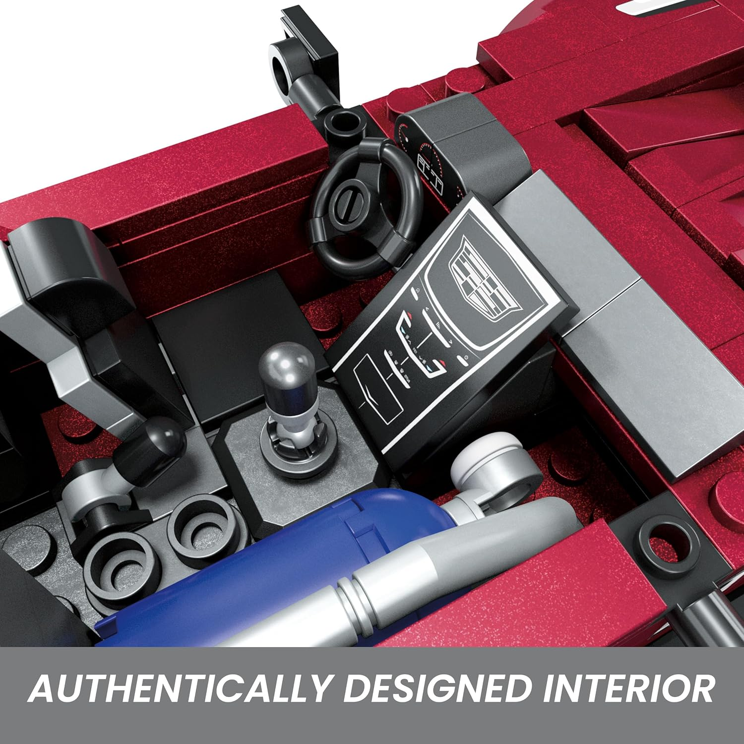 MEGA Hot Wheels Collectible Car Building Toy, Cadillac ATS-V R with 319 Pieces and Die-Cast Model, Build & Display Set for Collectors, Red - Cadillac Ats-V R image number 5