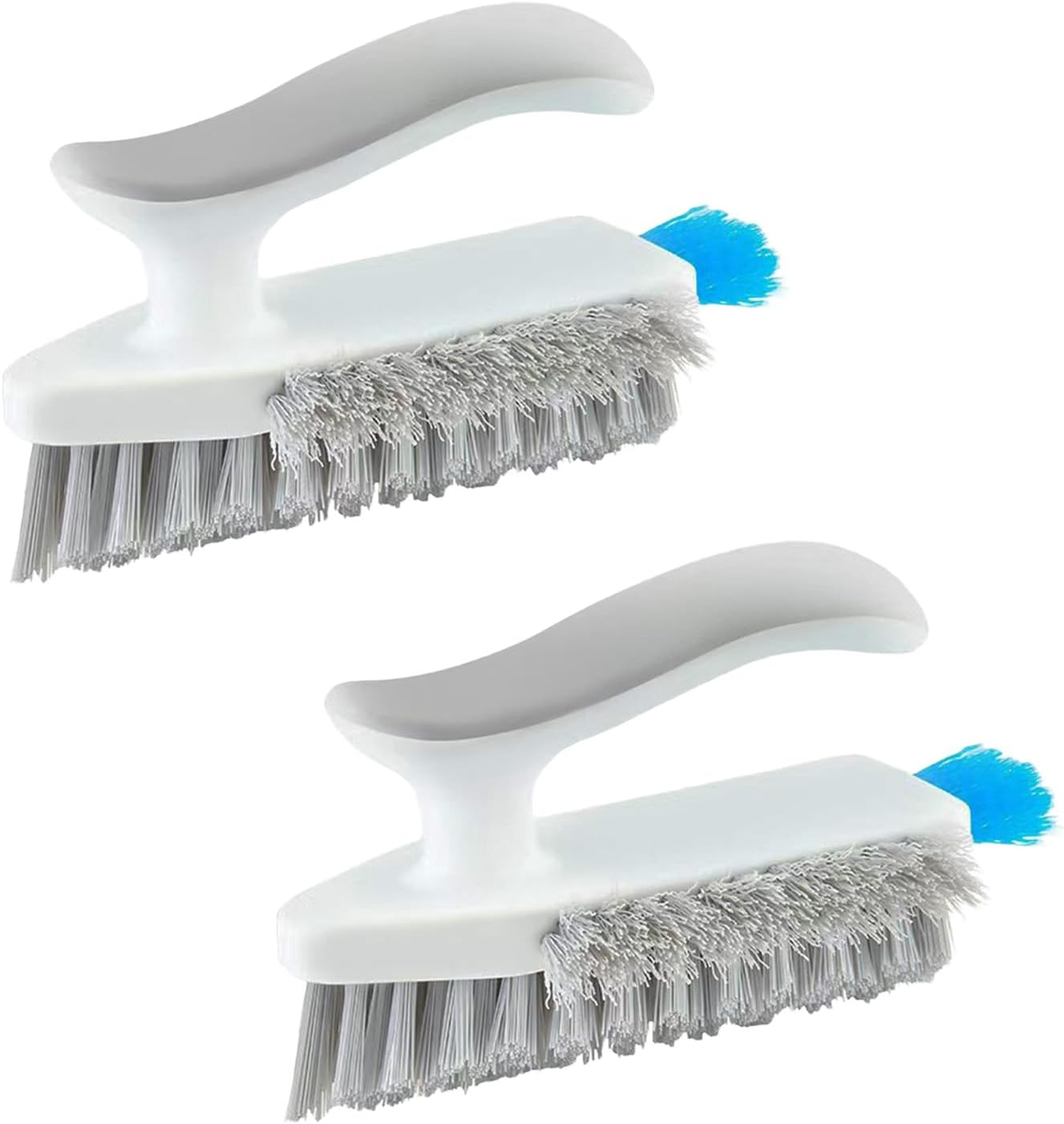 Scrub Brush, 2 Pack Heavy-Duty Cleaning Brushes with Stiff Bristles for Shower, Bathroom, Carpet, Kitchen and Bathtub (Green)