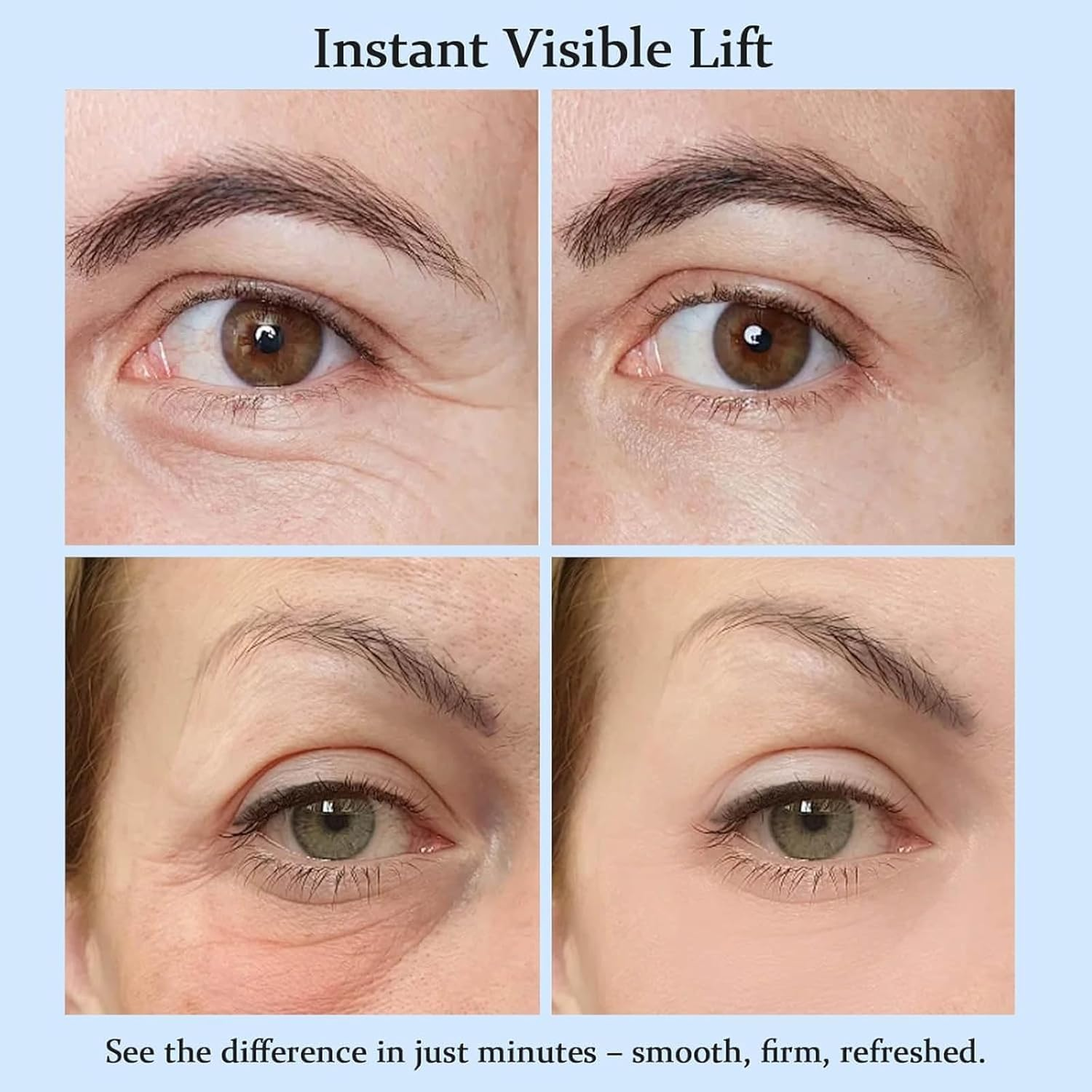 Eye Tightener with Brush, Instant & Temporary under Eye Tightener Cream, Instant Firming Formula for Fine Lines and Wrinkles, All Skin Types, 20G (1PC) image number 1