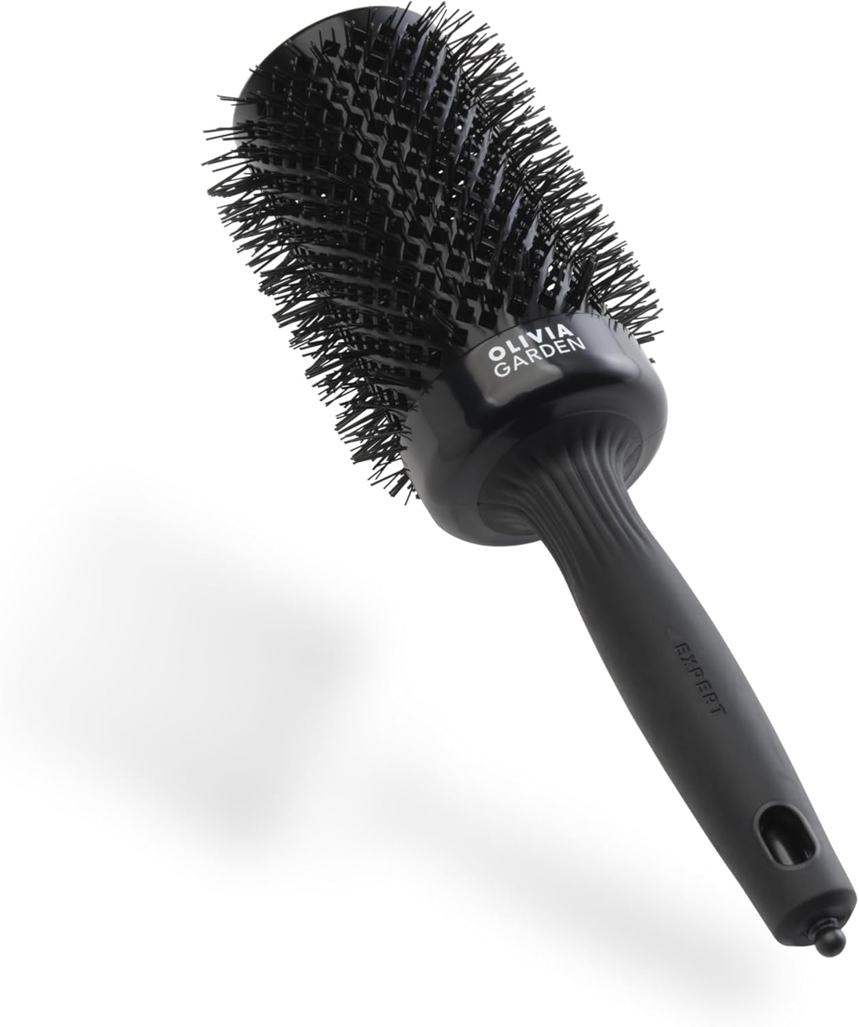 Olivia Garden Expert Blowout Shine &ndash; Black - 55 - Ceramic Coated round Brush for Smooth Blowout, Frizz-Free Hair & Radiant Shine