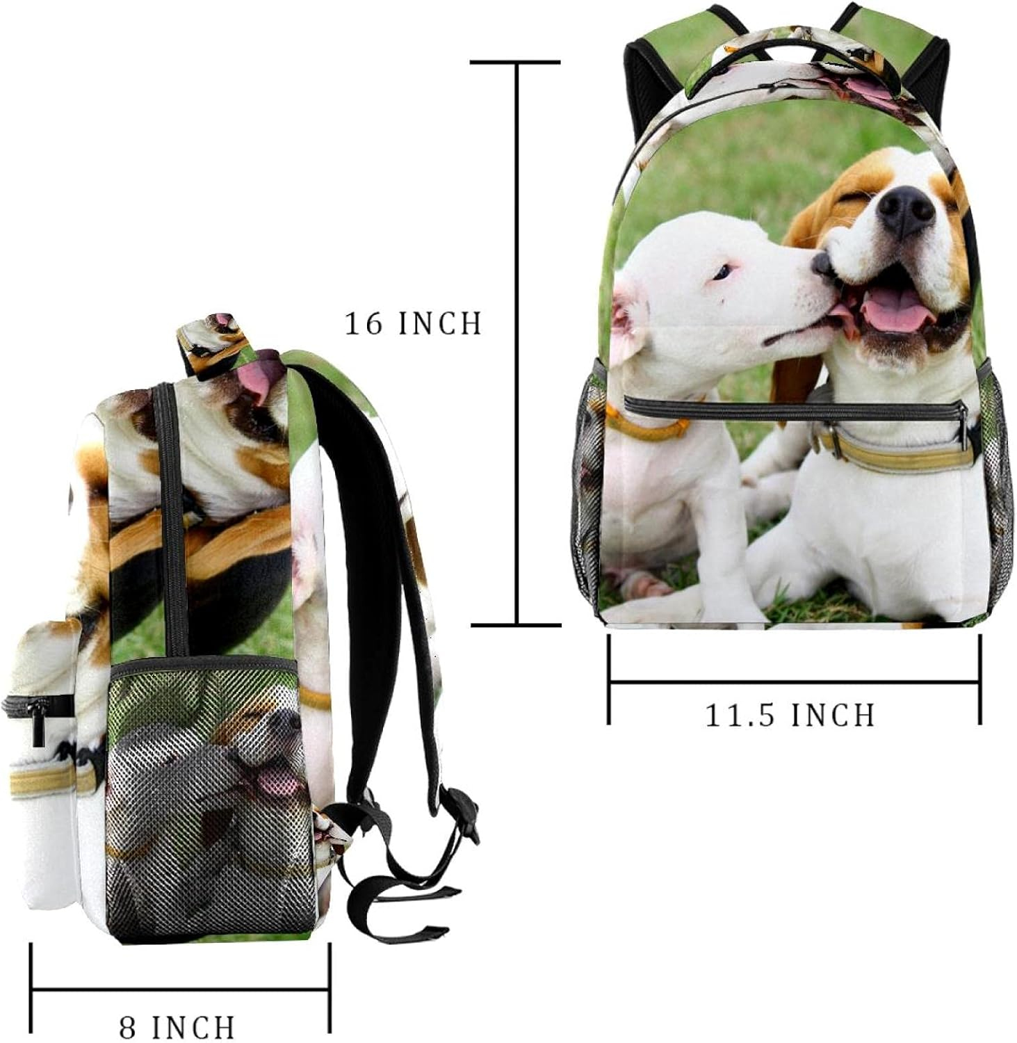 Jack Russell Backpack Students Shoulder Bags Travel Bag College School Tote Backpacks image number 2