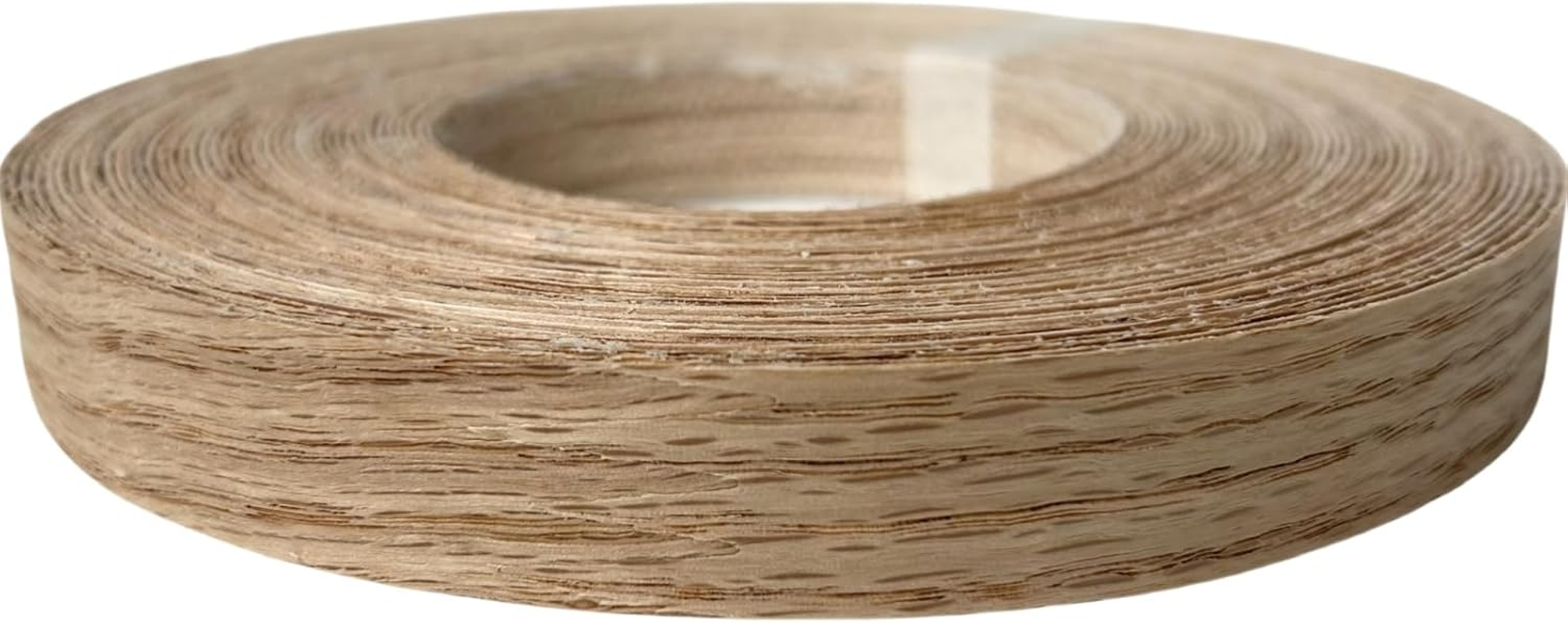 Preglued American Red Oak Wood Veneer Edging, Plywood Edge Banding, Flexible Wood Tape, Iron on Easy Application Veneer Edging with Hot Melt Adhesive Back (2.2Cmx15M) image number 2
