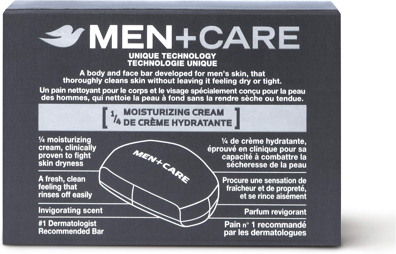 Dove Men+Care Body and Face Bar to Clean and Hydrate Skin Extra Fresh Body and Facial Cleanser More Moisturizing than Bar Soap, 3.75 Oz, 4 Bars image number 1