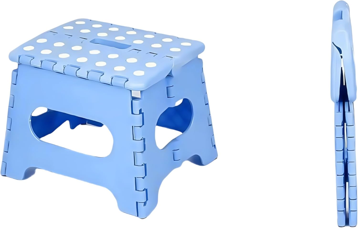 Folding Step Stool for Kids & Adults - Heavy Duty 150Kg Step Stool, 28Cm Tall Non-Slip Step Stool, Compact for Kitchen/Bathroom - Blue (LEHEGONGBA) image number 4