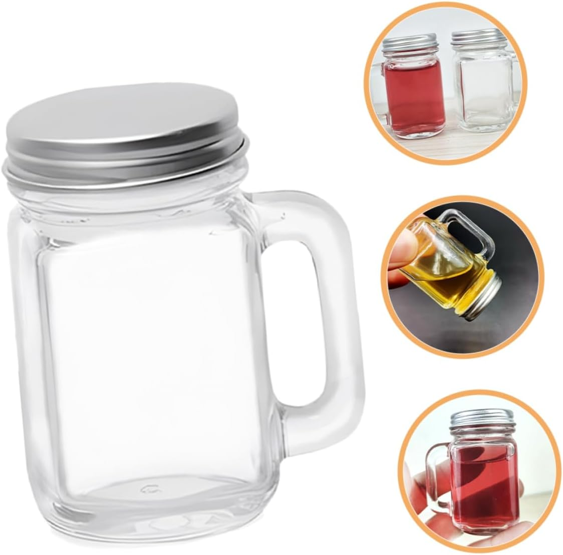 16Pcs Glass Sealed Jars Essential Oil Bottles for Perfume Sample Makeup Airtight Storage image number 3