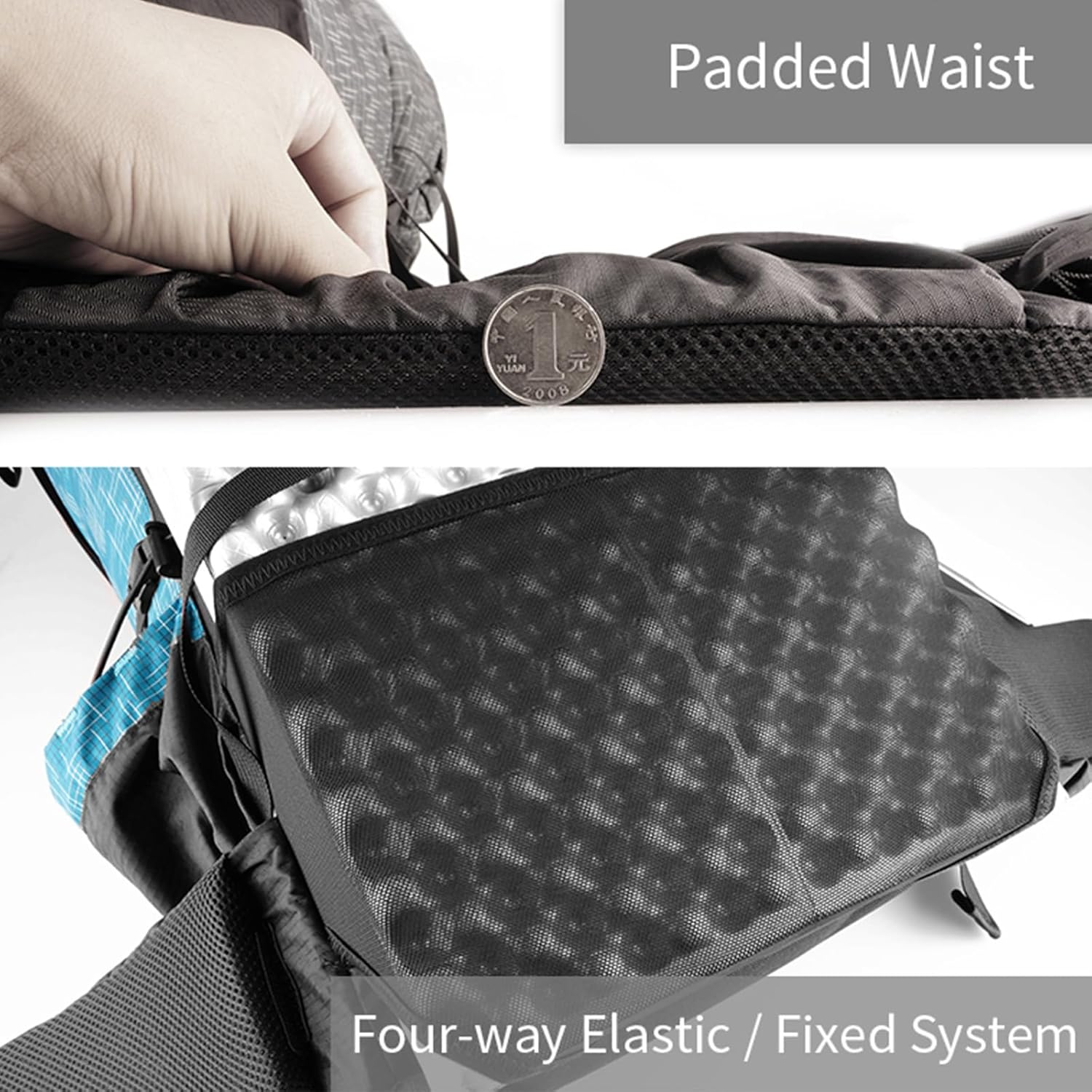 Windhike 3F UL GEAR 56L Internal Frame Hiking Backpack, Lightweight Breathable Pack-Fix Trekking Poles & Moisture-Proof Pads for Backpacking image number 5