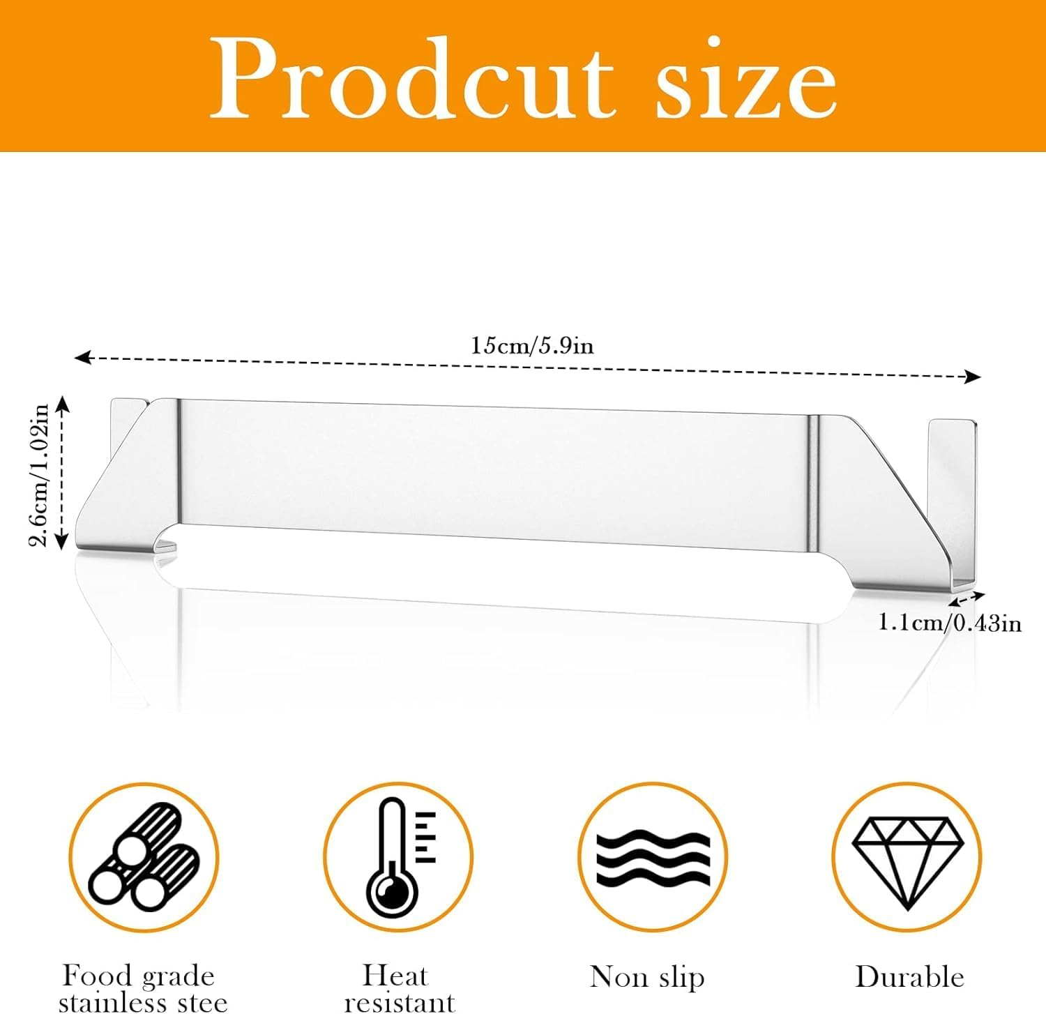 2Pcs Stainless Steel Griddle Spatula Stand with 4 Screws, Grill Barbecue Tool Rack Hold Rack Griddle Accessories Holder for Blackstone, Camp Chef, Royal Gourmet, Outdoor Camping Picnic BBQ Essentials image number 3